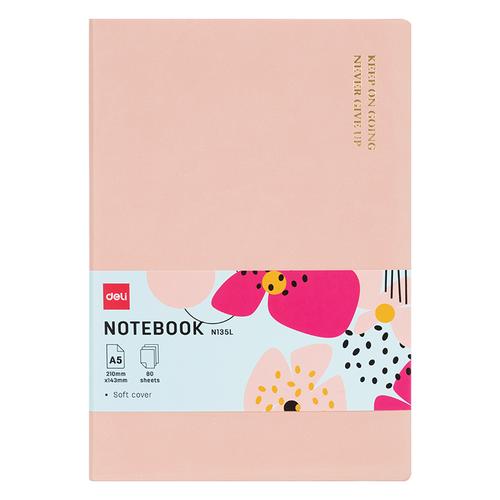 PAKET SIAP SEKOLAH DELI - Notebook Cover Kulit, Ballpoint, Highlighter