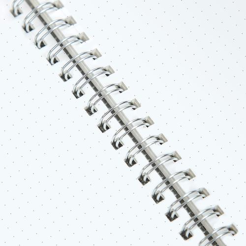 Deli Buku Catatan Jilid Spiral Notebook Transparan Kertas Grid LX570