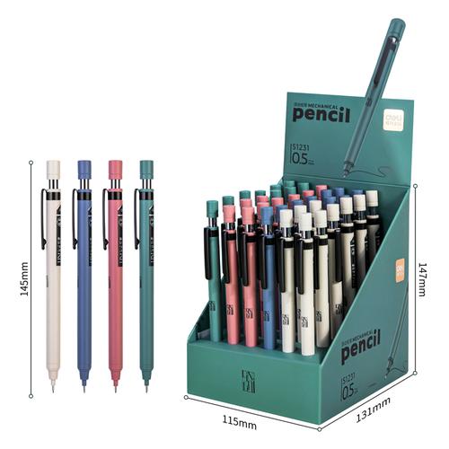 Deli Pensil Mekanik / Mechanical Pencil 0.5mm Warna Retro S1231