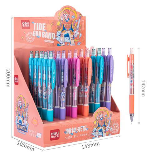 Deli Pensil Mekanik Mechanical Pencil Kartun Penghapus di Ujung S123X