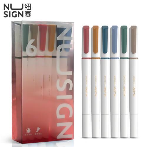 Nusign Dual Highlighter / Penanda Dua Tip Isi 6 NS701-2