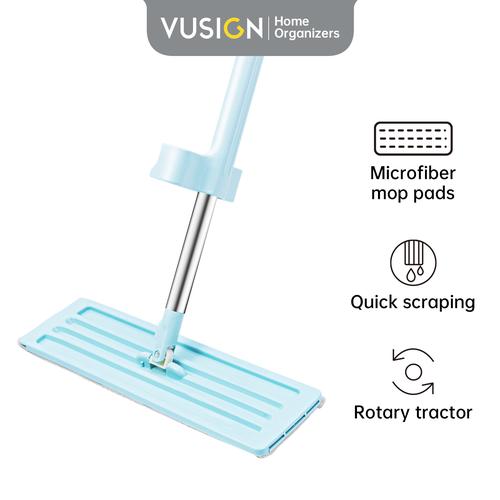 Vusign Flat Mop Pel Lantai Microfiber Dapat Diputar 360 Derajat VS1007