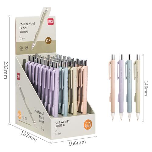 Deli Mechanical Pencil / Pensil Mekanik 0.5mm Pastel Penghapus S1227