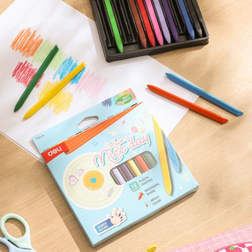 Deli Plastic Magic Crayon / Krayon Plastik CC214