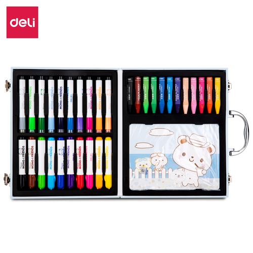 Deli School Art Set / Set Alat Mewarnai Anak 52pcs Tas Premium 75404