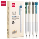 Deli Retractable Gel Pen Pulpen Gel Cetek 0.5mm Desain Simple A065B-01