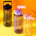 Vusign Water Bottle / Botol Minum Bening Motivasi 2 Liter VS819