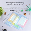Deli File Bag / Tas Map Plastik Kancing A4 Anti Air Motif Garis 5630
