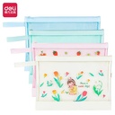 Deli Zipper Pouch Kain Tas Dokumen A4 Desain Kartun Lucu 73343