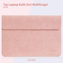 Deli Laptop Sleeve / Tas Laptop Kulit 2 in 1 13" Dengan Mousepad 63766