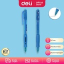 Deli Ballpoint Pen / Pulpen 0.7 mm Tinta Biru EQ17-MT-BL EQ18-MT-BL