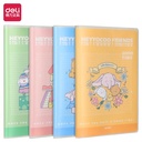 Deli PVC Cover Notebook/Buku Catatan B6 60 Halaman Cover Plastik T3260