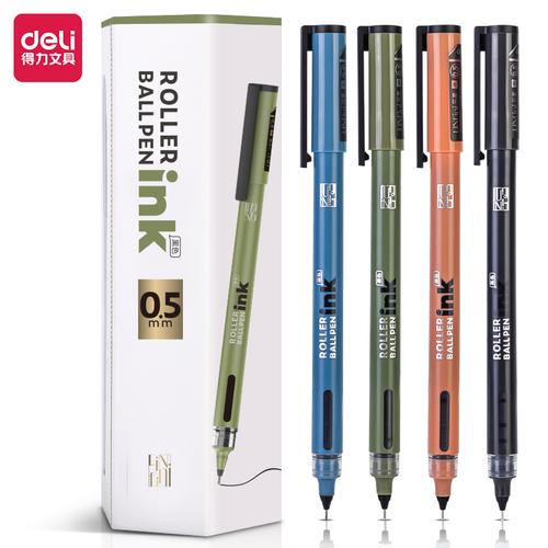 Deli Roller Pen / Roller Gel Pen / Pulpen Roller Hitam 0.5mm S1658