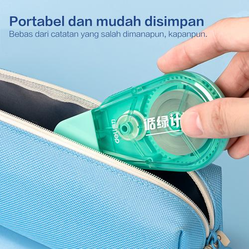 Deli Correction Tape / Tip Ex Kertas / Pita Koreksi 8m 12m VR10X