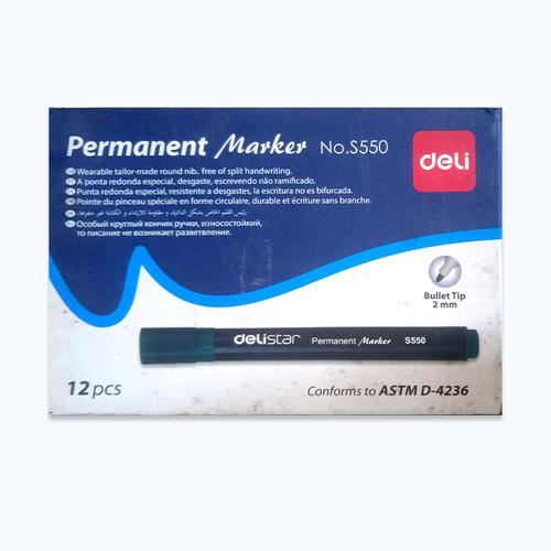 Deli Permanent Marker / Spidol Permanen Hijau Warna Cerah ES550A