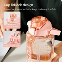 Vusign Water Bottle / Botol Minum Bening Motivasi 2 Liter VS819