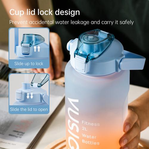 Vusign Water Bottle / Botol Minum Rainbow Motivasi 2 Liter VS818