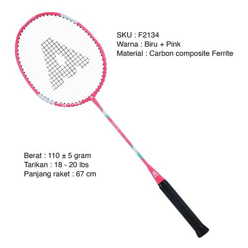 Agnite Badminton Racket / Raket Bulu Tangkis Isi 2 GRATIS Sarung F2134
