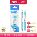 Deli Ballpoint Pen / Pulpen 0.7 mm Tinta Biru EQ17-MT-BL EQ18-MT-BL