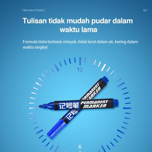 Deli Spidol 10 PCS/Kotak,Tinta Minyak,Tidak Mudah Pudar 6881 (box)