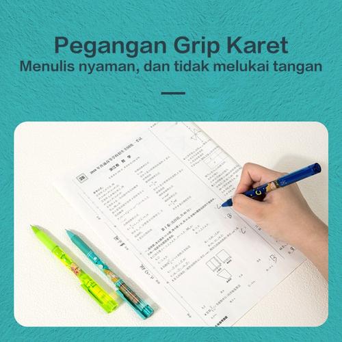 Deli Pulpen Gel / Cute Gel Pen 0.38mm Tinta Hitam SA219 12PCS (BOX)