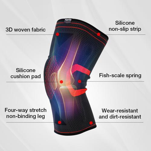 Agnite Deker Pelindung Lutut /Fitness Knee Pad With Silicone Pad ER364