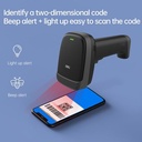 Deli Wireless Barcode Scanner 1D 2D LED Light Cepat dan Akurat ES221