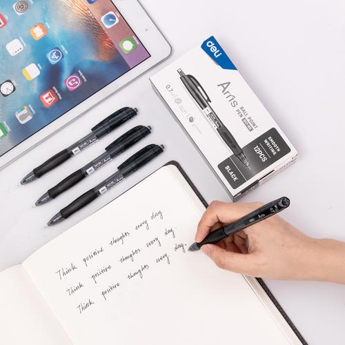 PAKET SIAP SEKOLAH DELI - Notebook Cover Kulit, Ballpoint, Highlighter