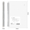 Deli Buku Catatan Jilid Spiral Notebook Transparan Kertas Grid LX570
