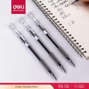 Deli Gel Pen / Pulpen Gel 0.5mm Tinta Hitam Isi 12pcs/box S108