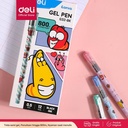 Deli School Gel Pen / Pulpen Gel Kartun Larva 0.5mm Isi 12pcs/box EG32