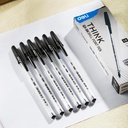 DELI Paket Hemat 3 - Ballpoin Pulpen Hitam,Biru 50pcs & Tempat Pulpen