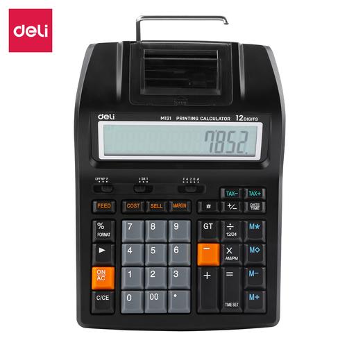 Deli Printing Calculator Kalkulator Cetak Struk Garansi 3Thn EM121-EU