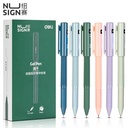 Deli Nusign Gel Pen / Pulpen Gel 0.5mm Tinta Hitam Desain Elegan NS574