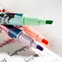 Deli School Highlighter / Penanda Double Tip 6C Edisi One Piece CU352