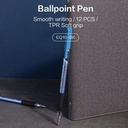 Deli Ballpoint Pen Pulpen 0.7mm Tinta Hitam & Biru Isi 12pcs/box EQ10