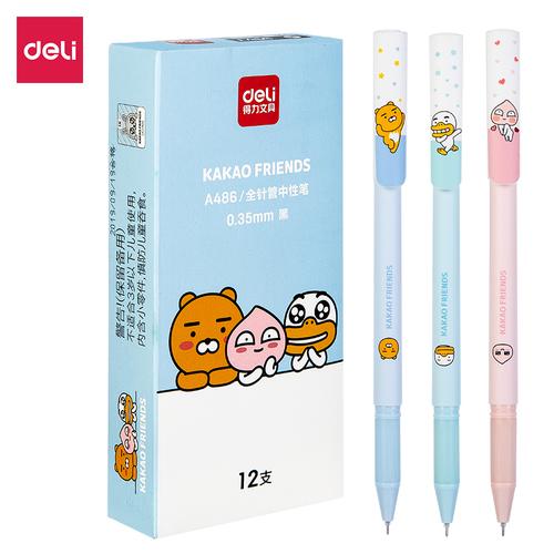 Deli School Gel Pen Pulpen Gel Kakao Friends 0.35mm Isi 12pcs/box A486