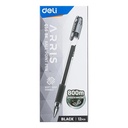 Deli Ballpoint Pen / Pulpen 0.7mm Tinta Hitam&Biru Isi 12pcs/box EQ55