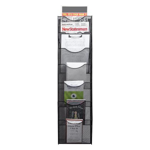 Deli Hanging Magazine Rack / Rak Koran Gantung 7Slot Dari Besi KK2667A