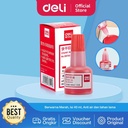 Deli Red Stamp Ink / Tinta Stempel Merah 40ml Anti Air 9874