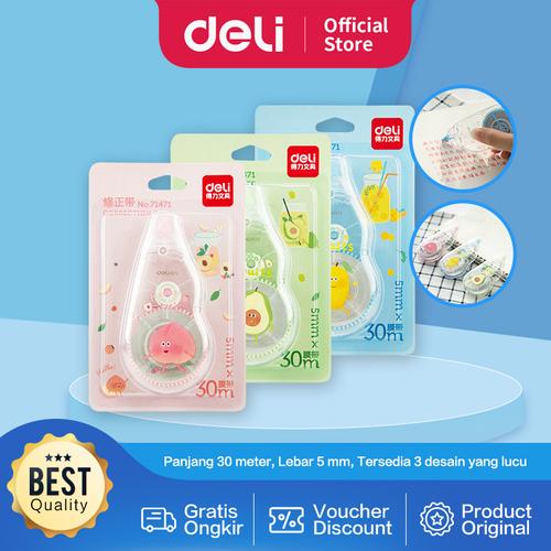 Deli Correction Tape / Tip Ex Kertas 30 meter gambar kartun lucu 71471