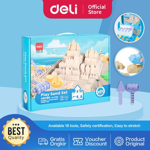 Deli Toy Sand / Mainan Pasir Pantai Dilengkapi 18 Mainan Cetakan 67869
