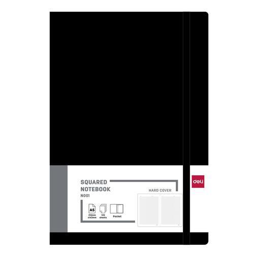 Deli Squared Notebook / Buku Catatan Kotak-Kotak A5 Cover Kulit EN00X