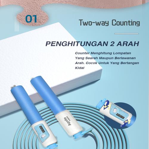 Deli Agnite Jump Rope with Counter/Tali Skipping Kualitas Tinggi F4002