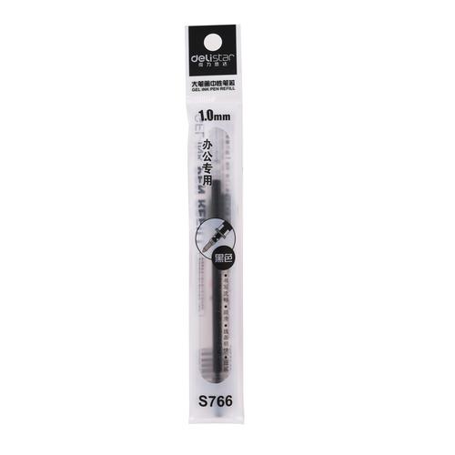 Deli Gel Pen Refill/ Tinta Pulpen Gel Hitam 1.0mm Kualitas Tinggi S766