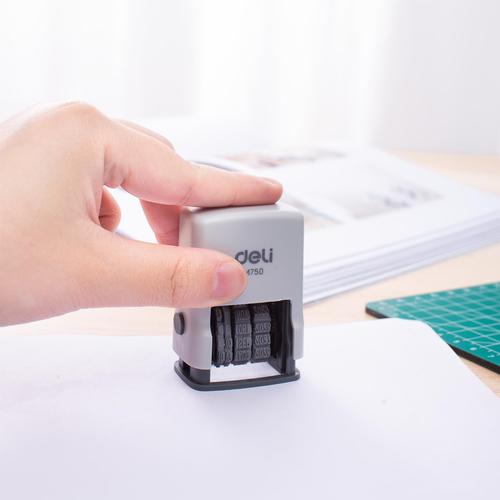 Deli Date Stamp / Stempel Tanggal Besar Huruf Cetakan Jelas EM75X10