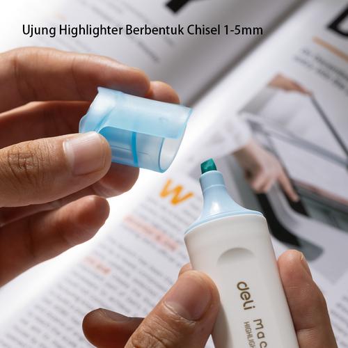 Deli Combo Set Highlighter / Penanda Warna 3PCS Ketebalan 1-5mm ES621S