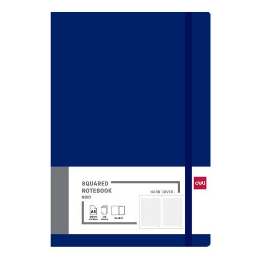 Deli Squared Notebook / Buku Catatan Kotak-Kotak A5 Cover Kulit EN00X