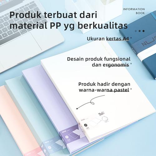 Deli Nusign Display Book A4 40 page Warna Pastel Serbaguna NS195