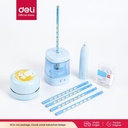 Deli Set Elektrik Rautan Penghapus Vacuum Pensil 5 In 1 33303